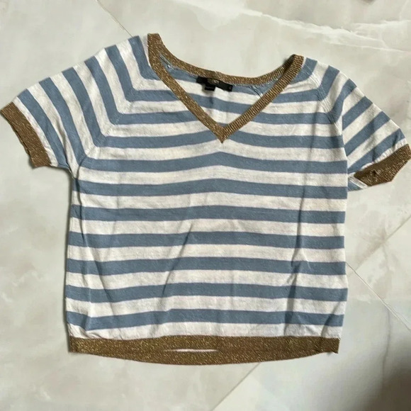 Seventy Tops - Blue and White Stripe Top